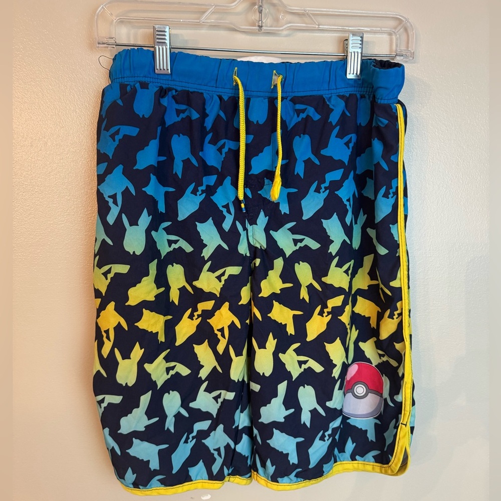 Boys Pokemon Swim Trunks with Pokeball Accent Size 14/16